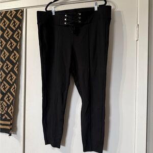 Torrid Black Lace-Up Detail Trousers